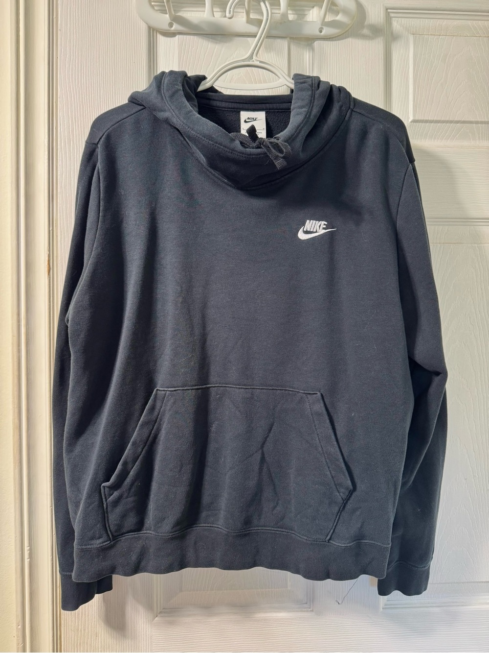 Nike Black Pullover Hoodie with White Swoosh